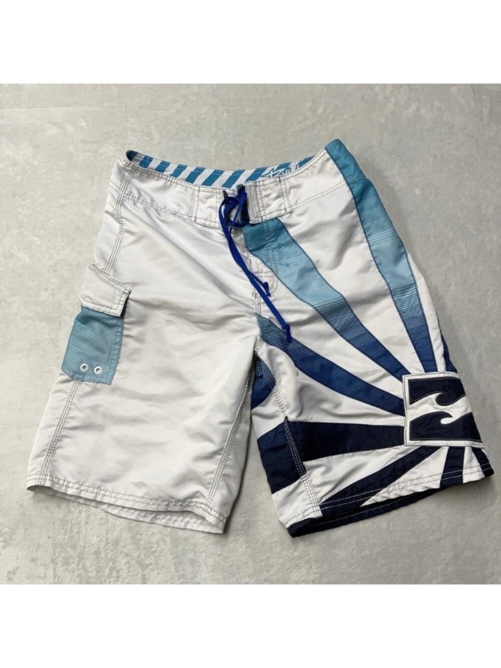 Y2K‎ Billabong Board Rising Sun Board Shorts Andy Irons Surf Sz 30 Fit 29x10